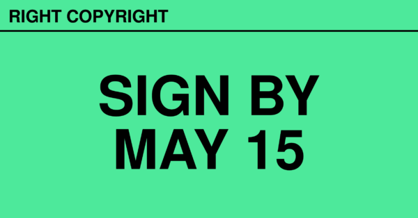 rightcopyright sign by may 15