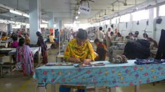 Een kledingfabriek in Bangladesh.